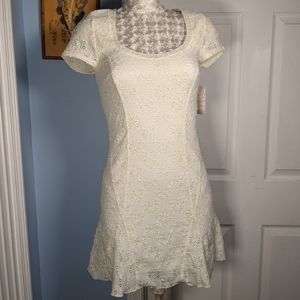 BNWT Free People Lace Dress Stretch Mini